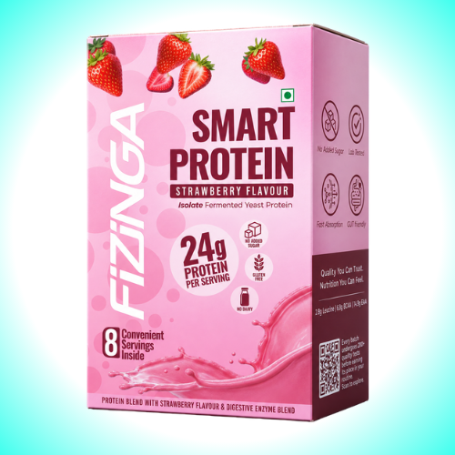 Strawberry Fermented Yeast Protein Sachets | 8 Pack (8×36g) | Vegan | Fizinga