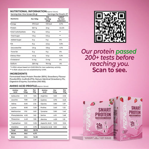 Fizinga Smart Protein – Pack of Strawberry Sachets image 5