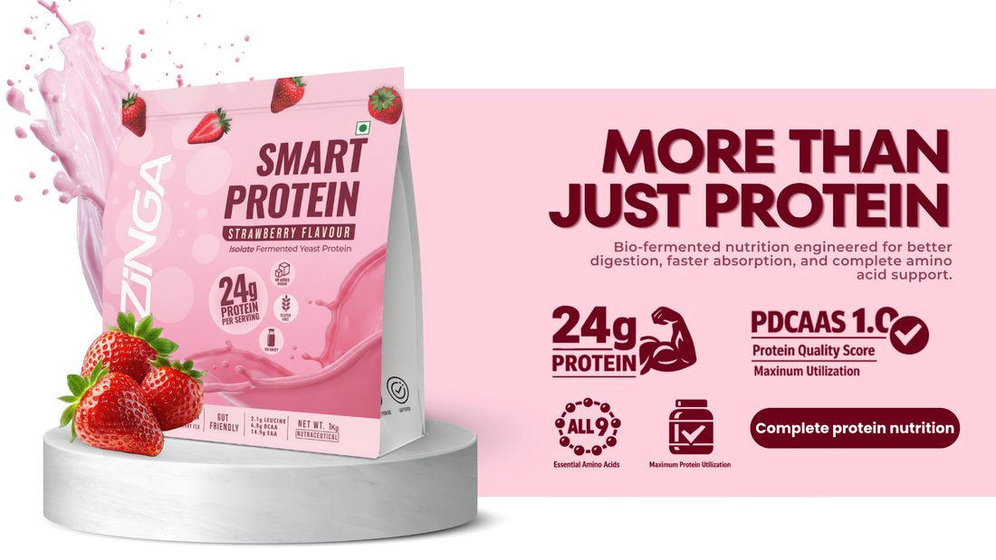 Fizinga Strawberry fermented yeast protein with 24 g protein